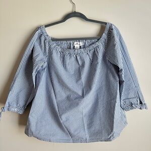 Vineyard Vines Off-the-Shoulder Seersucker Blouse